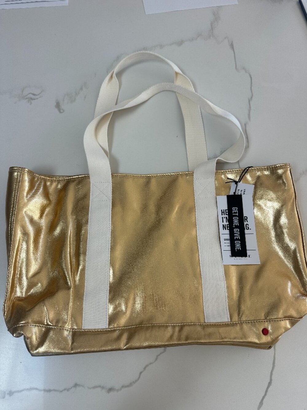 State Graham Metallic Tote Bag NWT
